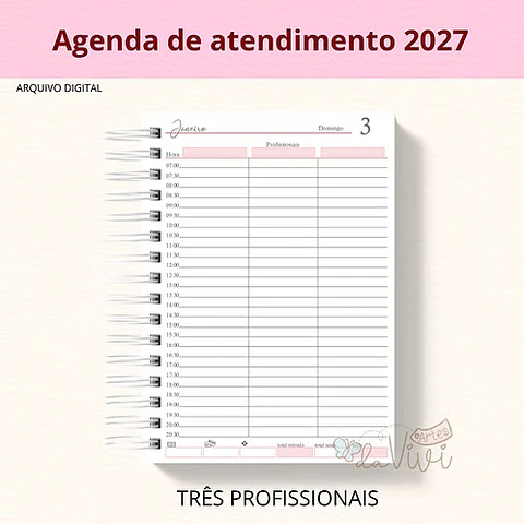 Arquivo Encadernação Agenda 3 Profissionais