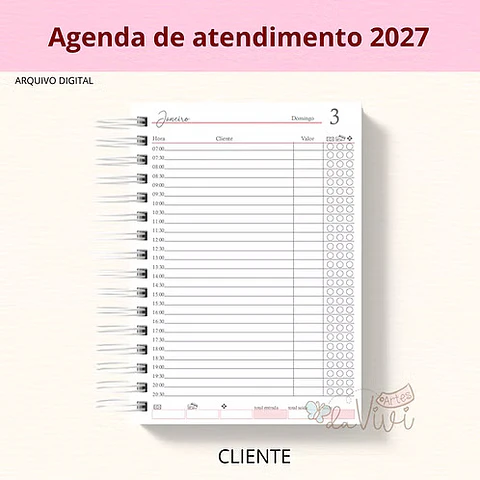 Arquivo Encadernação Agenda Cliente