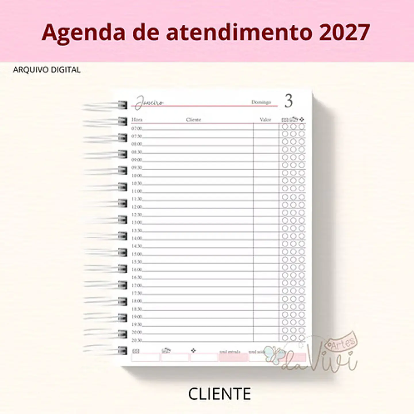 Arquivo Encadernação Agenda Cliente 1