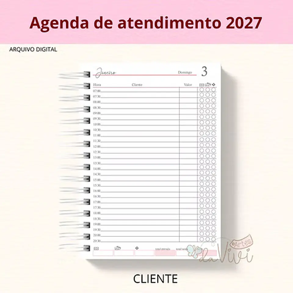 Arquivo Encadernação Agenda Cliente 1