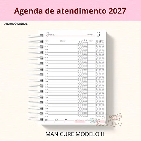 Arquivo Encadernação Manicure Modelo 2