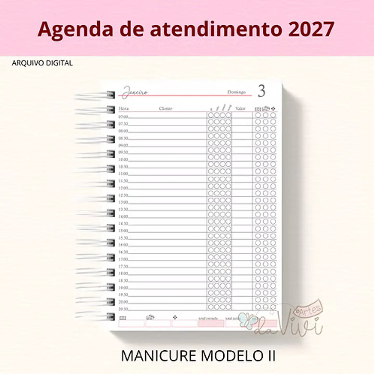 Arquivo Encadernação Manicure Modelo 2 1