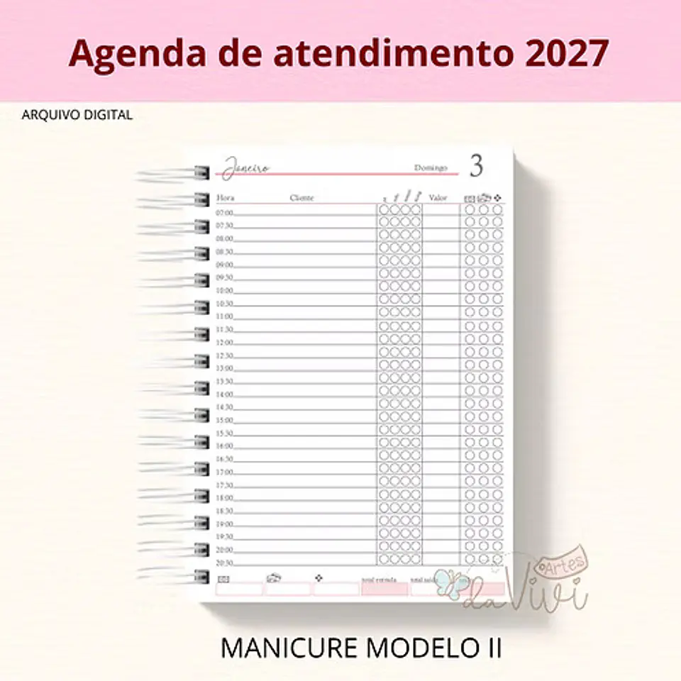 Arquivo Encadernação Manicure Modelo 2 1