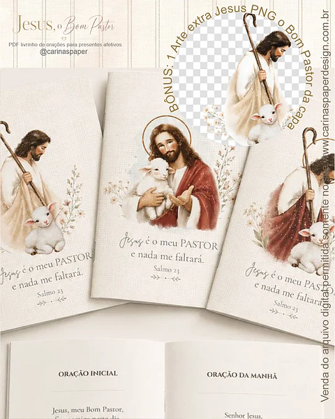 Arquivo Encadernação Livrinho de oração Jesus o Bom Pastor 
