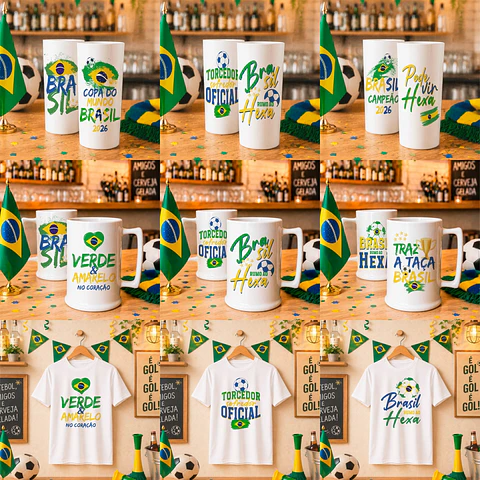 Arquivo Sublimaçao Combo Caneca Copa do Mundo