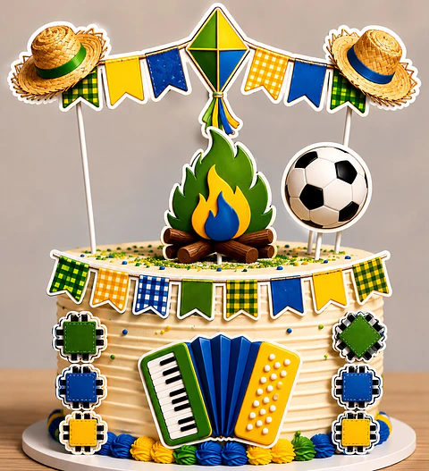 Arquivo Topo de Bolo Festa Junina Copa Do Mundo