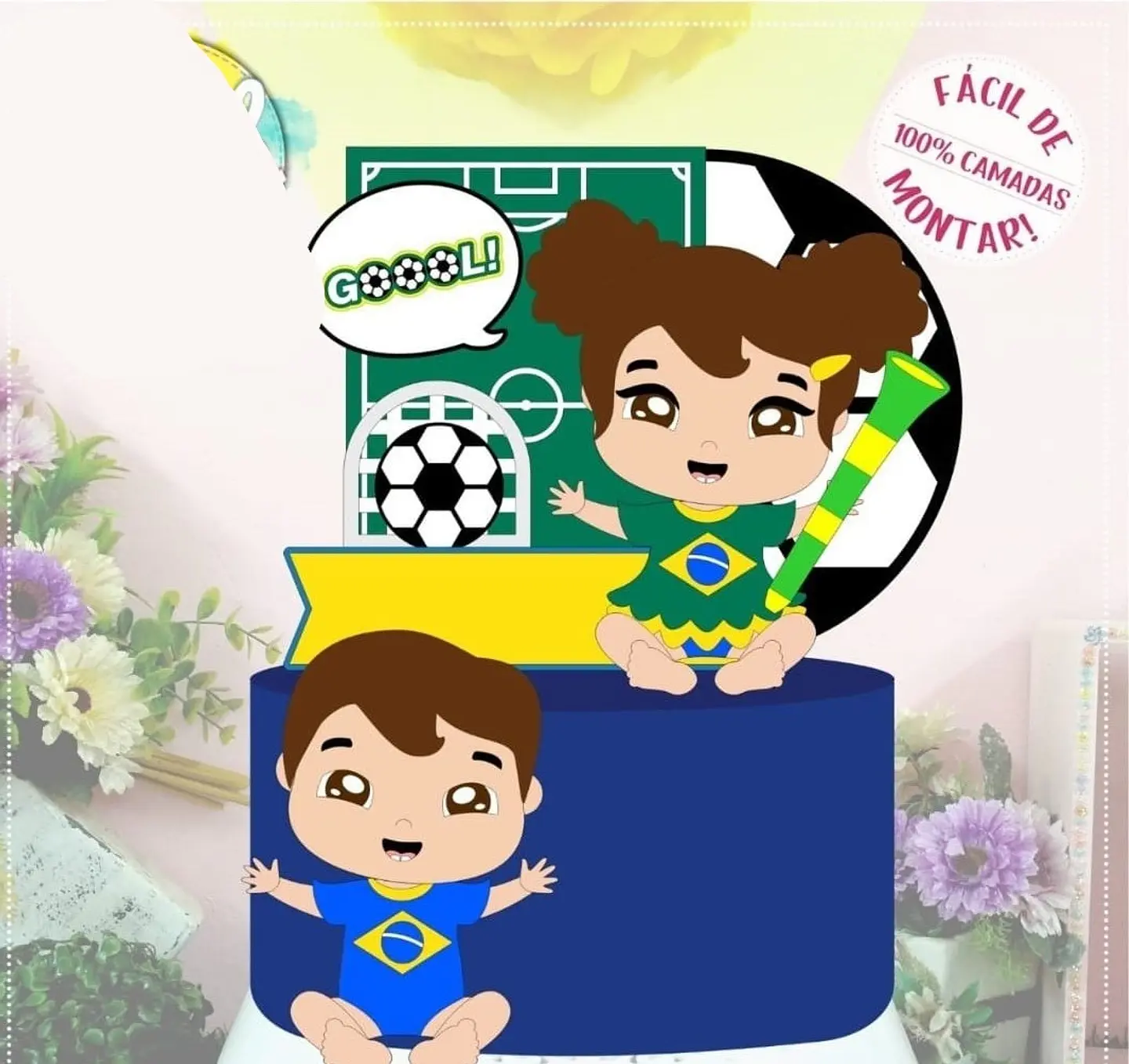 Arquivo Topo de Bolo Copa do Mundo Bebê Col - Copa Mod 1