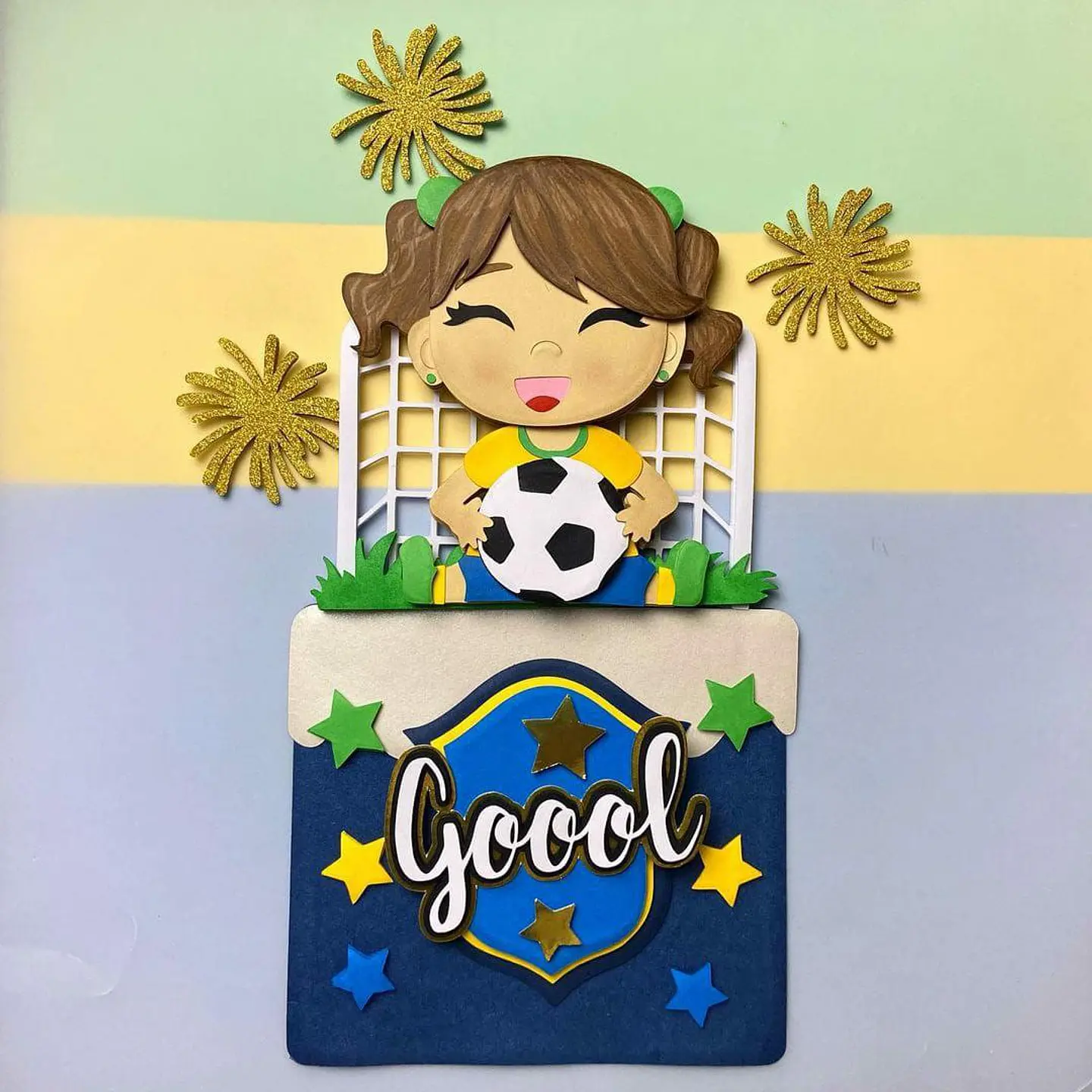 Arquivo Topo de Bolo Copa do Mundo - Bebe Menina Bola  1