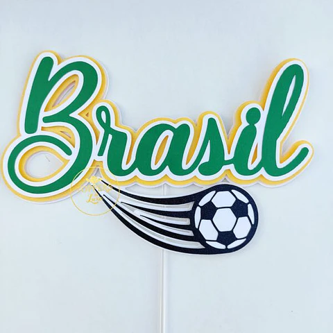 Arquivo Topo de Bolo Copa do Mundo Brasil - gol
