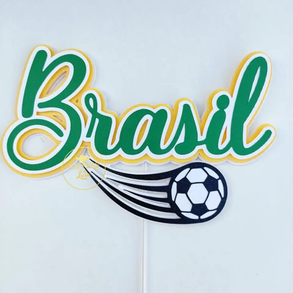 Arquivo Topo de Bolo Copa do Mundo Brasil - gol 1