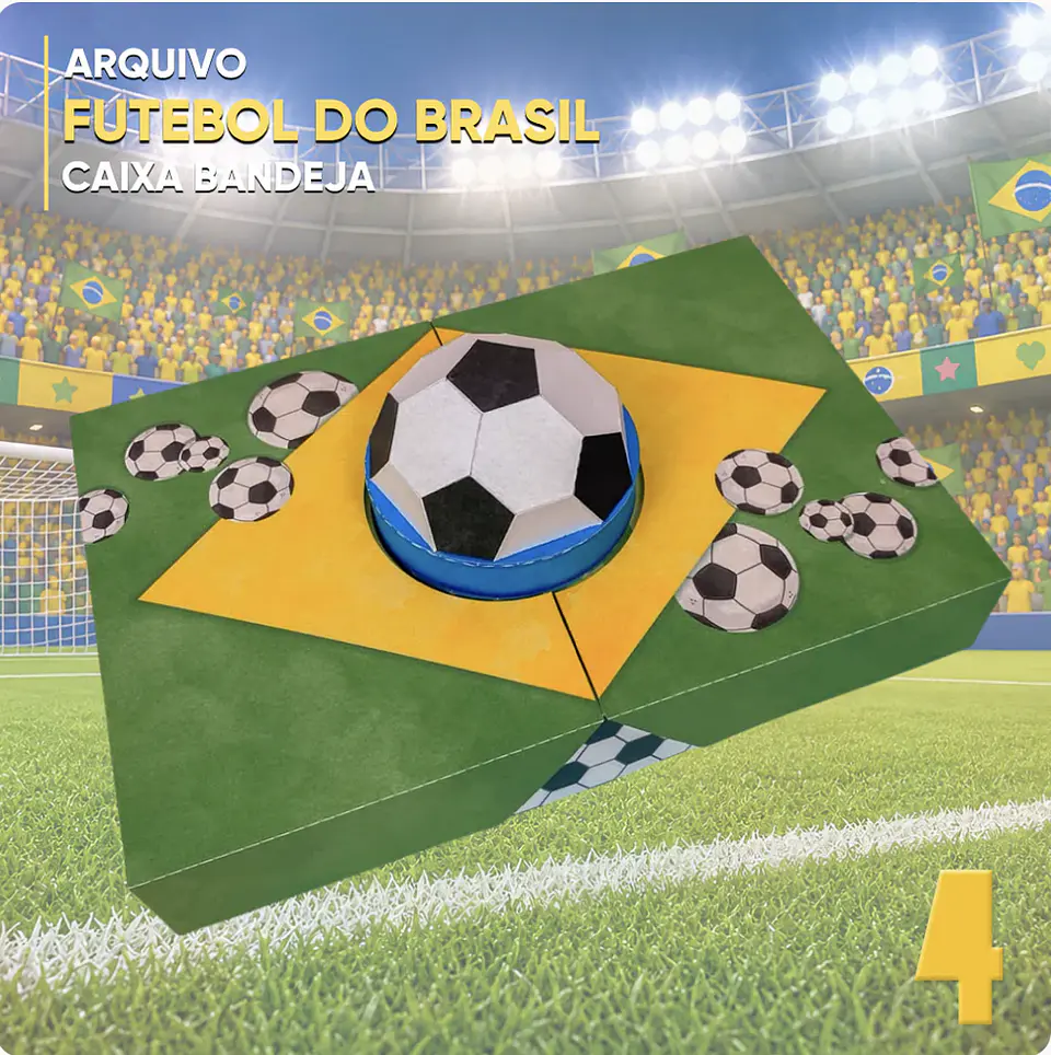 Arquivo Copa do Mundo Caixa Bandeija Futebol Brasil 1