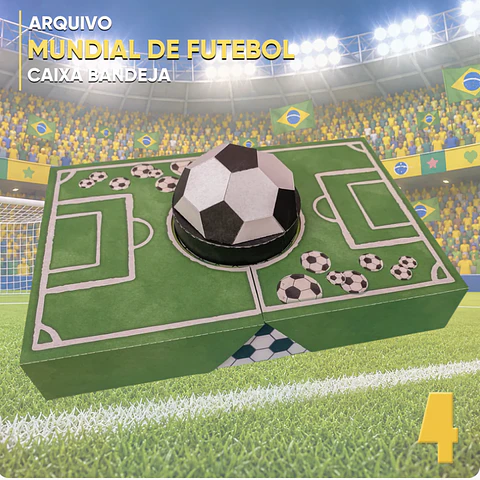 Arquivo Copa do Mundo Caixa Bandeija Futebol Mundial