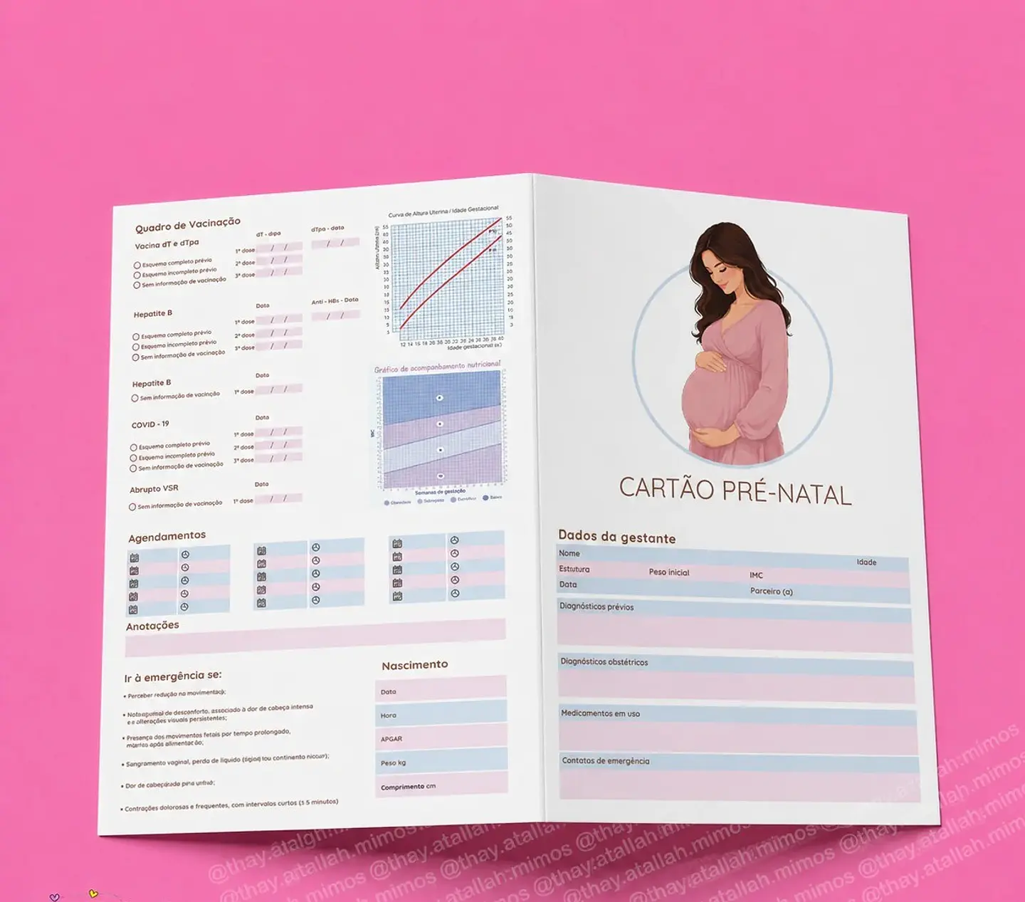 Arquivo Encadernação Cartão De Pre Natal 1