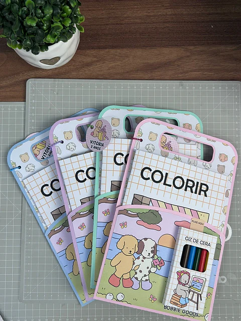 Arquivo de Corte Combo álbum de figurinhas + bolsinha para caderno