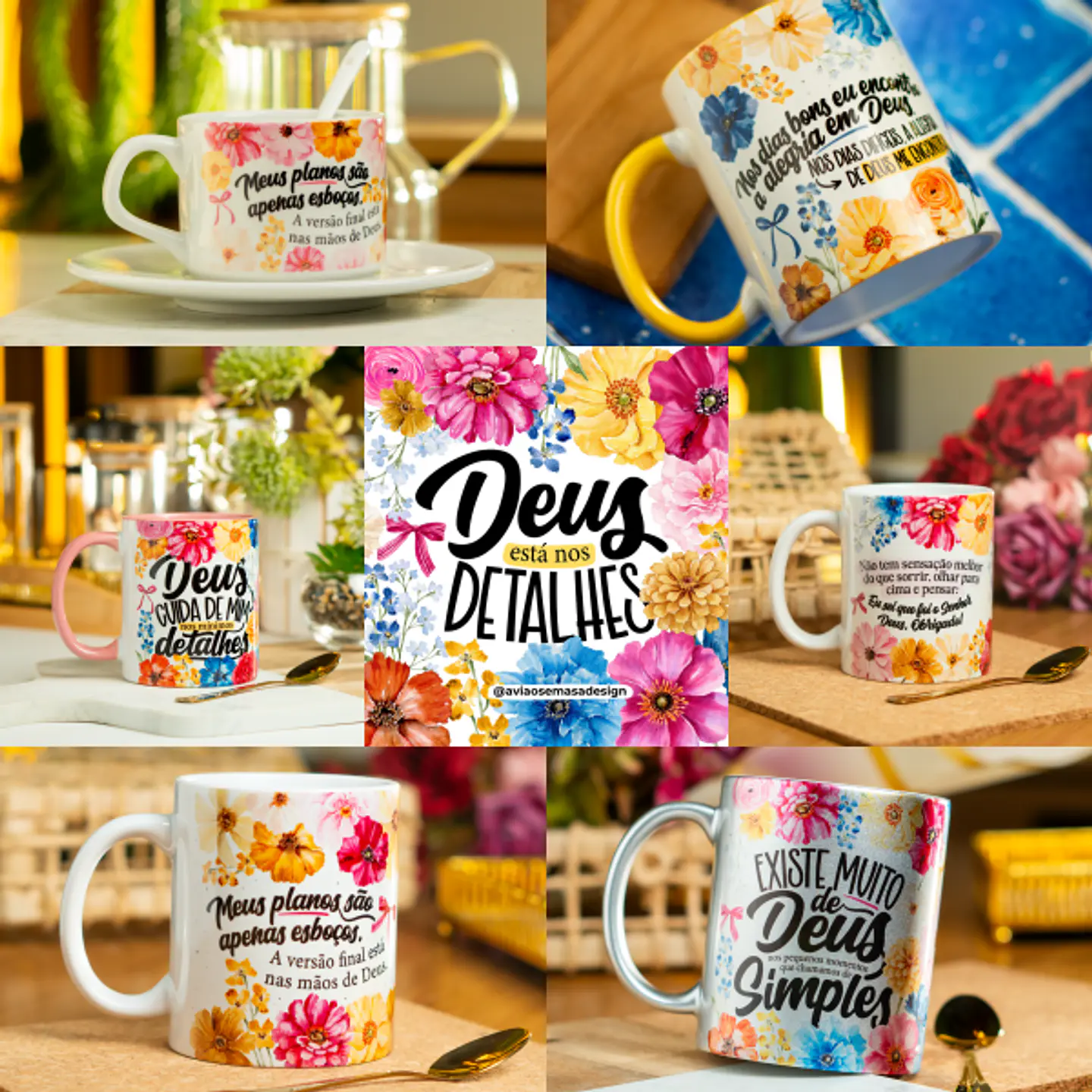 Arquivo Sublimação Caneca Coleção - Deus Está Nos Detalhes 1