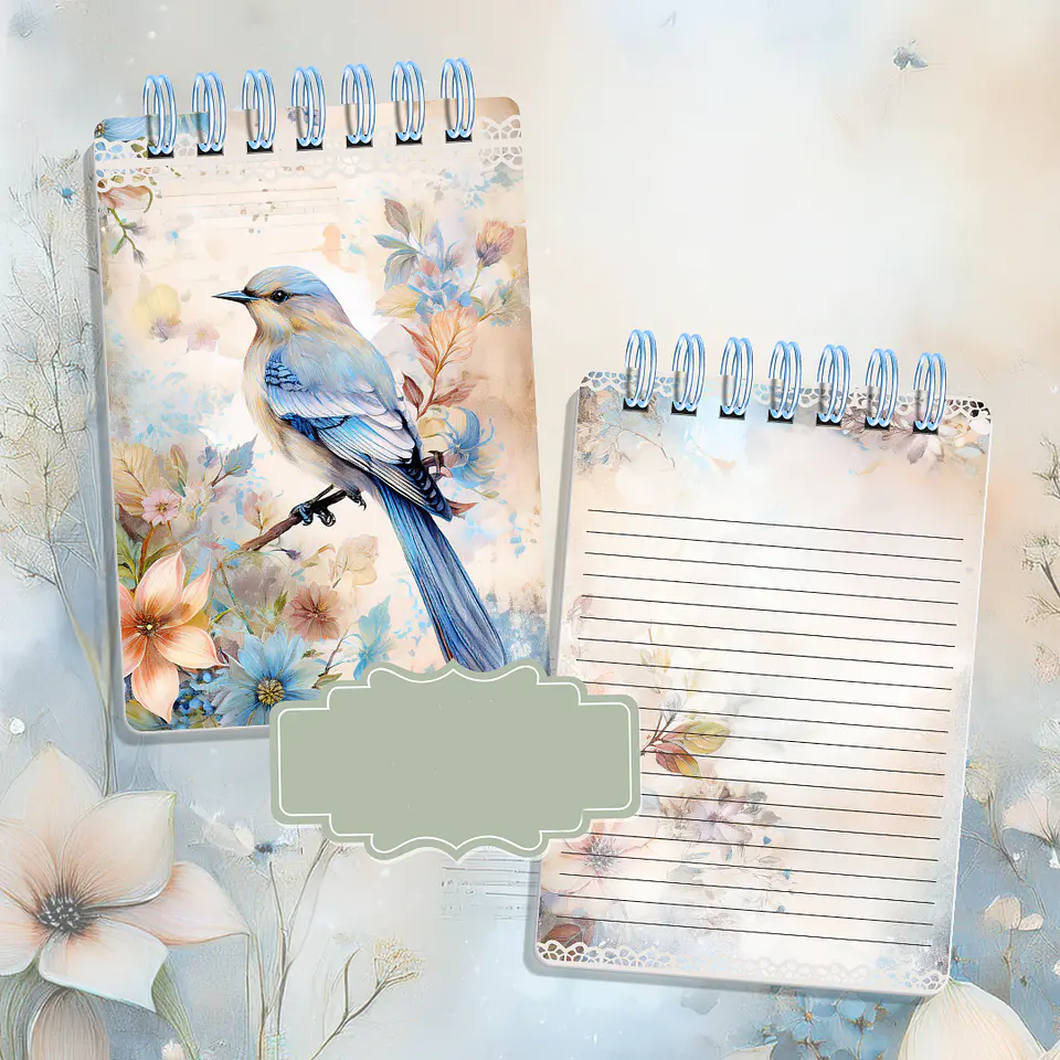 Arquivo Encadernação Coleção Bird - Passarinho Azul 2