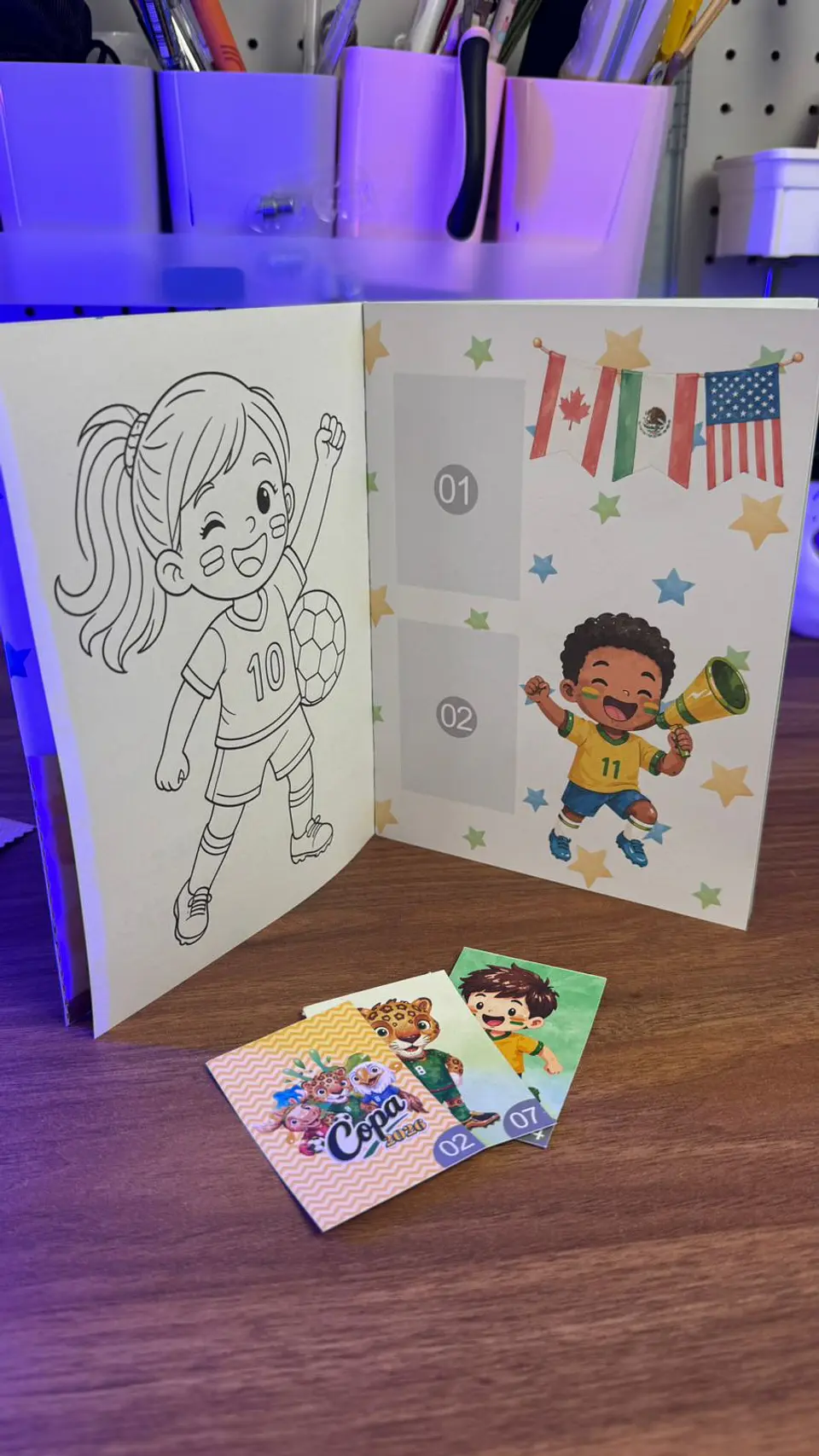 Arquivo Álbum de figurinhas + bolsinha para caderno 2