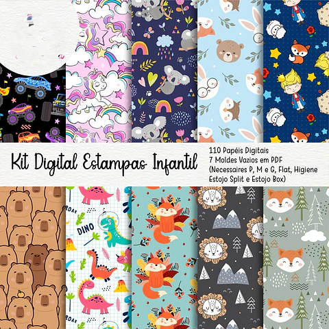 Arquivo Sublimação Estampas Infantil