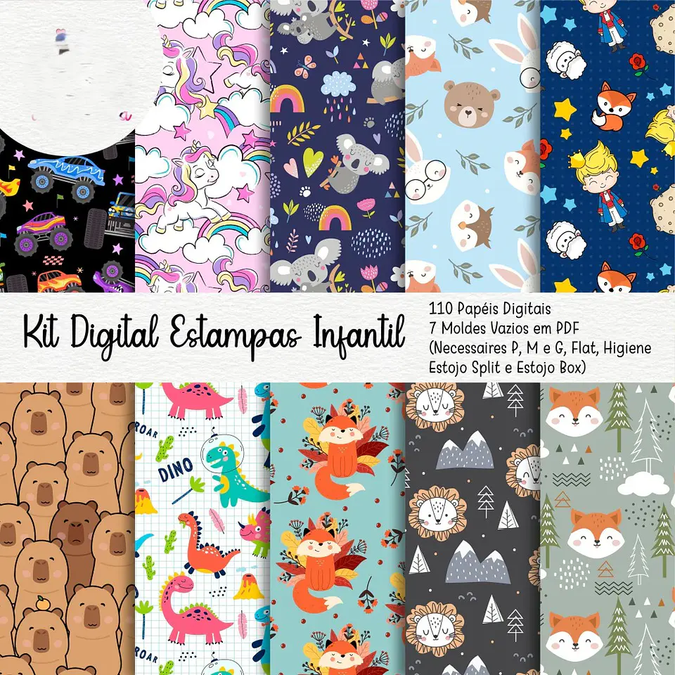 Arquivo Sublimação Estampas Infantil 1