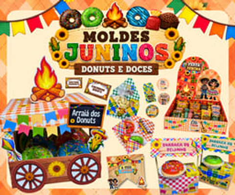 Arquivo Festa Junina Moldes Juninos Donuts e Doces