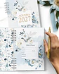 Arquivo Encadernação Combo Agenda 2027 Floral Azul - Thumbnail 3
