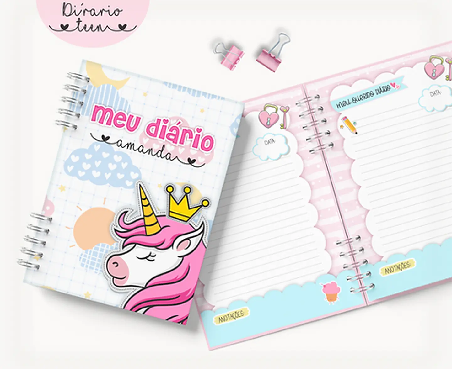 Arquivo Agenda Meu Diario - Diário Teen - Lina criativa 2