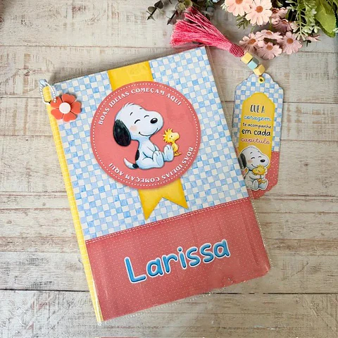 Arquivo Encadernação Arte Caderno Brochura Snoopy