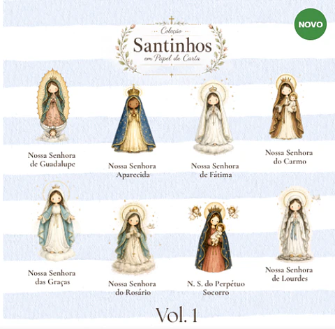 Arquivo de Corte Coleção Santinhos em Papel de Carta Volume 1