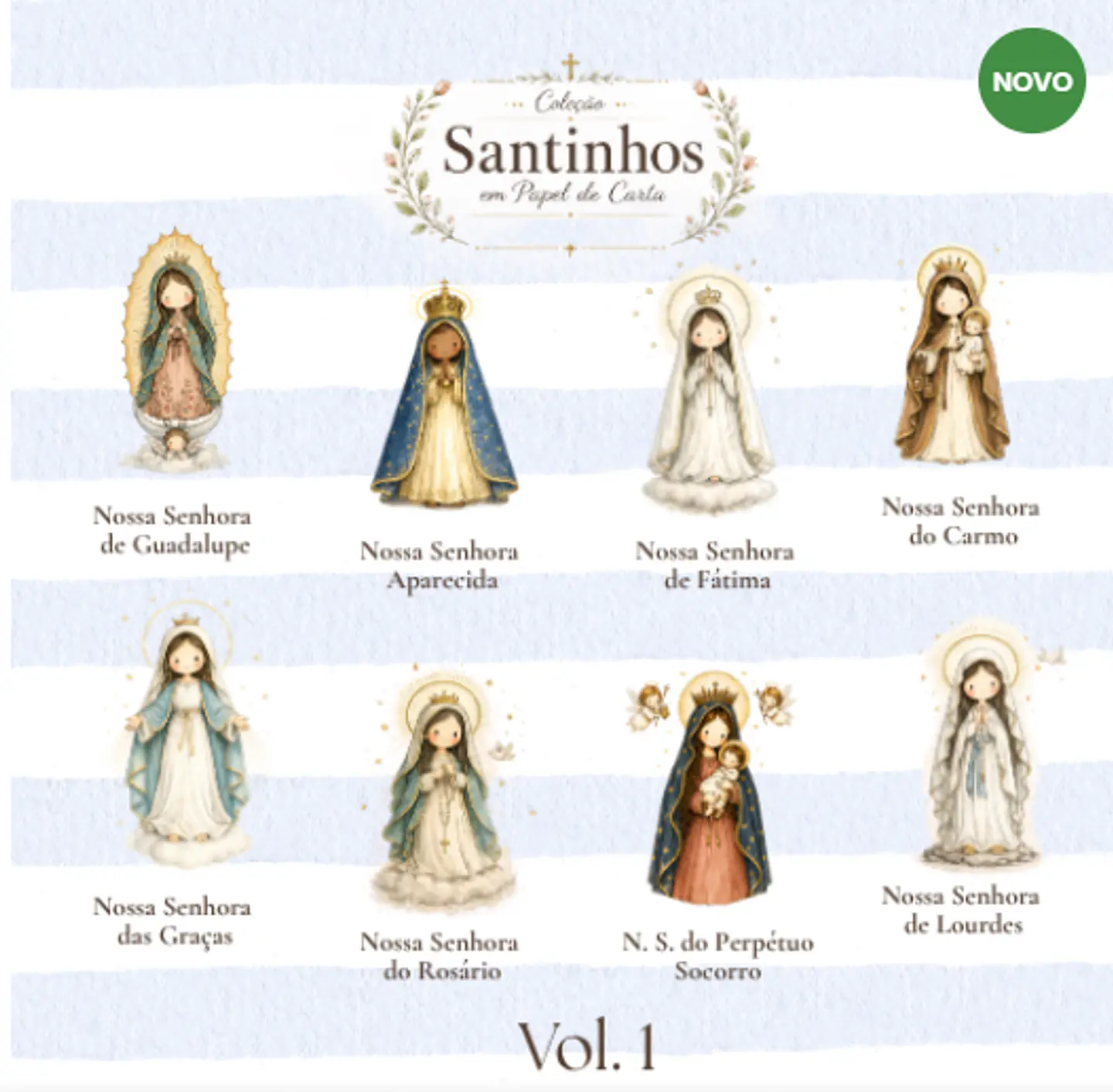 Arquivo de Corte Coleção Santinhos em Papel de Carta Volume 1 1