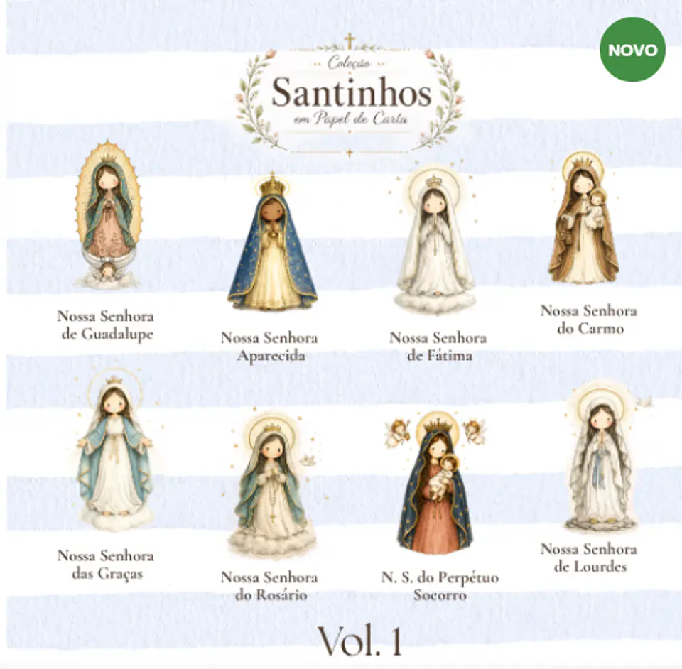 Arquivo de Corte Coleção Santinhos em Papel de Carta Volume 1 1