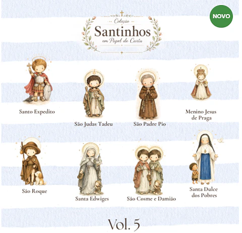 Arquivo de corte Coleção Santinhos em Papel de Carta Volume 5