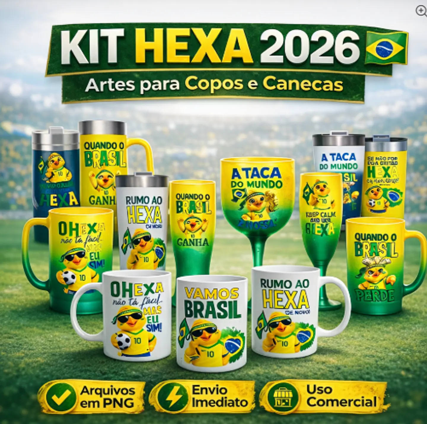 Arquivo Kit Sublimação Brasil Hexa Copa 2026 1