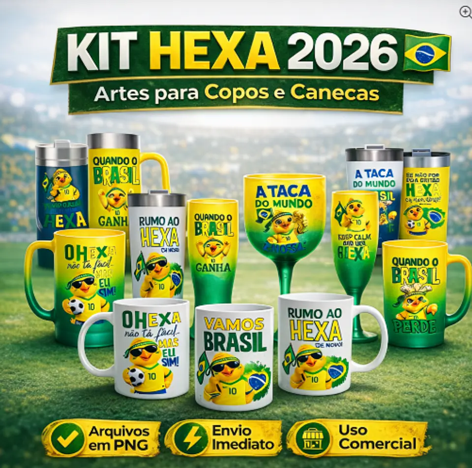 Arquivo Kit Sublimação Brasil Hexa Copa 2026 1