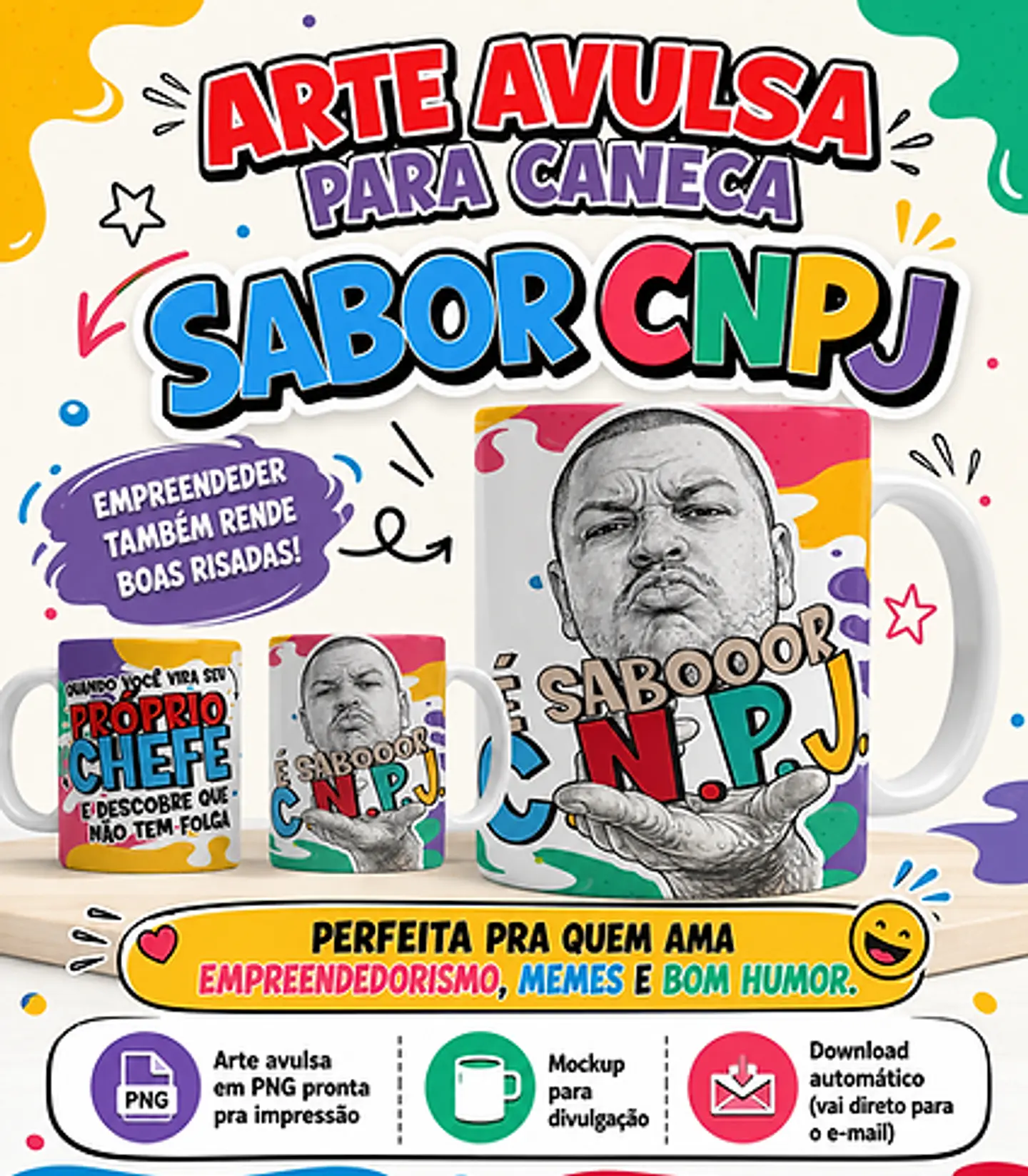 Arquivo Sublimação Caneca Toguro - Sabor CNPJ 1