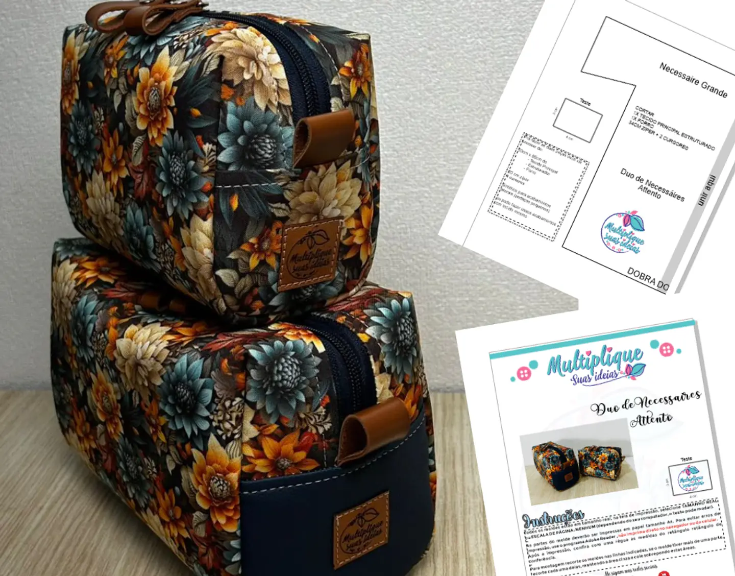 Arquivo Sublimação Necessaire Molde 1