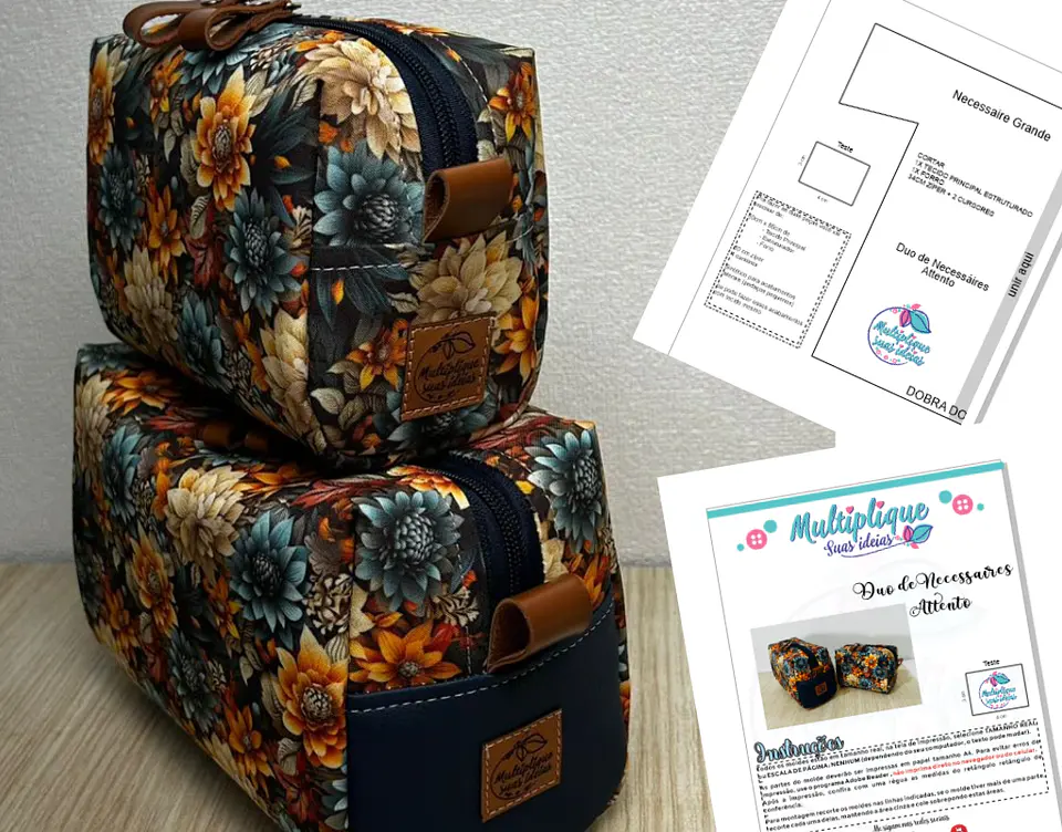 Arquivo Sublimação Necessaire Molde 1