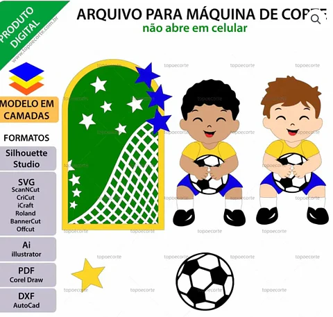 Arquivo Topo de Bolo Futebol Menino Sentado no Bolo