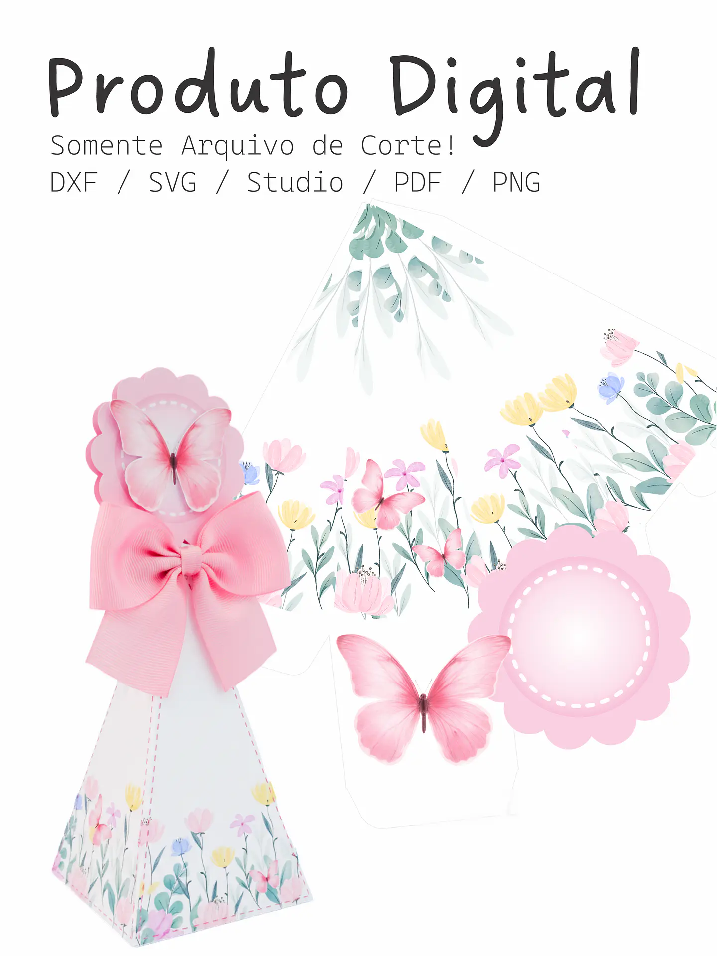 Arquivo de corte Caixa Cone Clean Jardim 1