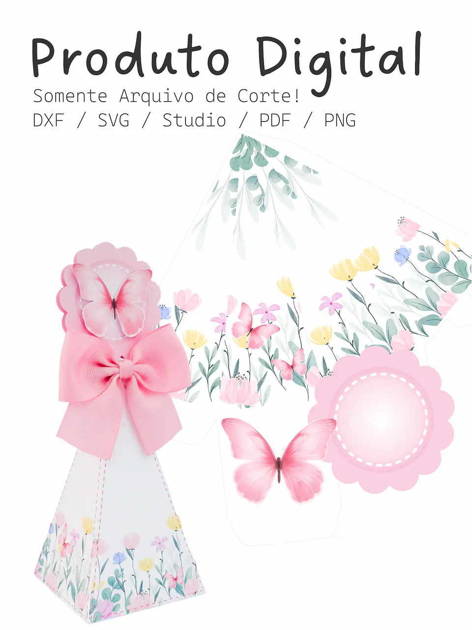 Arquivo de corte Caixa Cone Clean Jardim 1