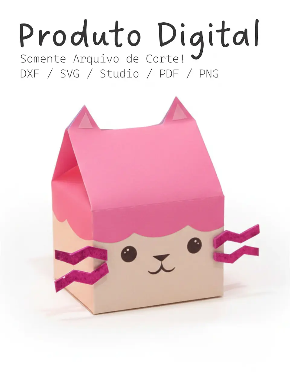 Arquivo de corte Caixa Gatinho Gaby 1