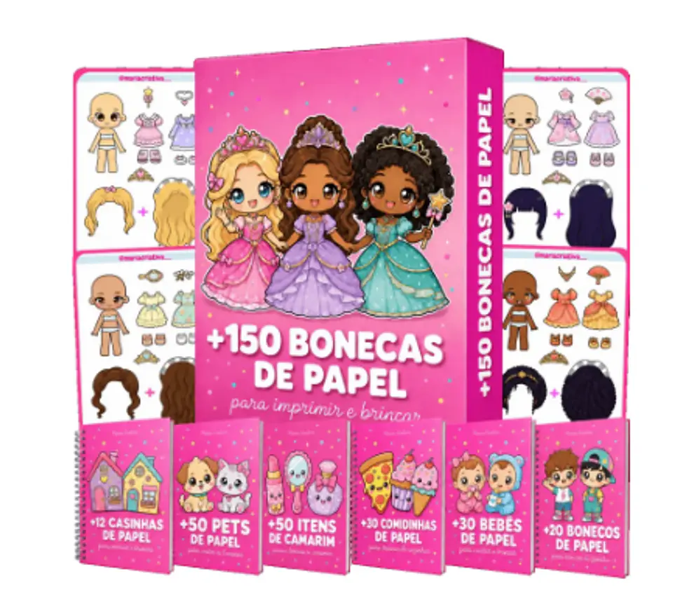 Arquivo de corte Paper Dolls Bonecas de Papel 1