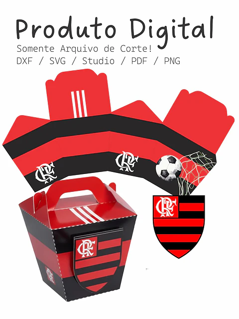 Arquivo de corte Caixa Sushi Alça Flamengo