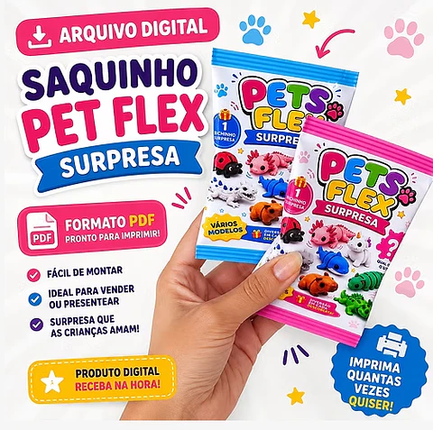 Arquivo de corte Saquinho Pets Flex
