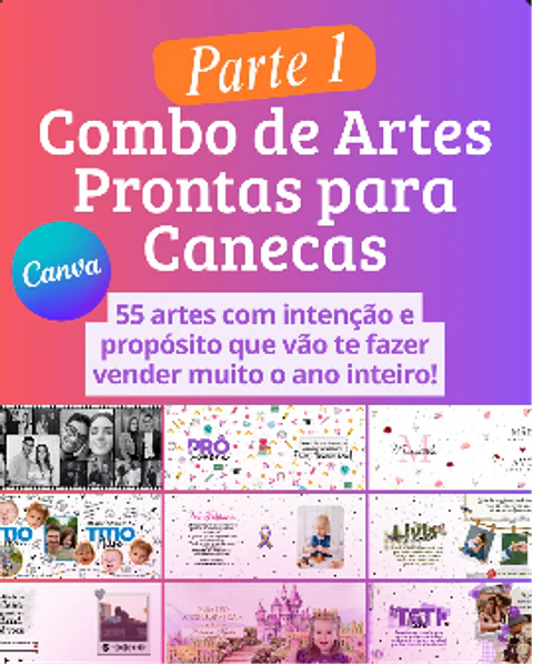 Arquivo Sublimação Pack1 Canecas