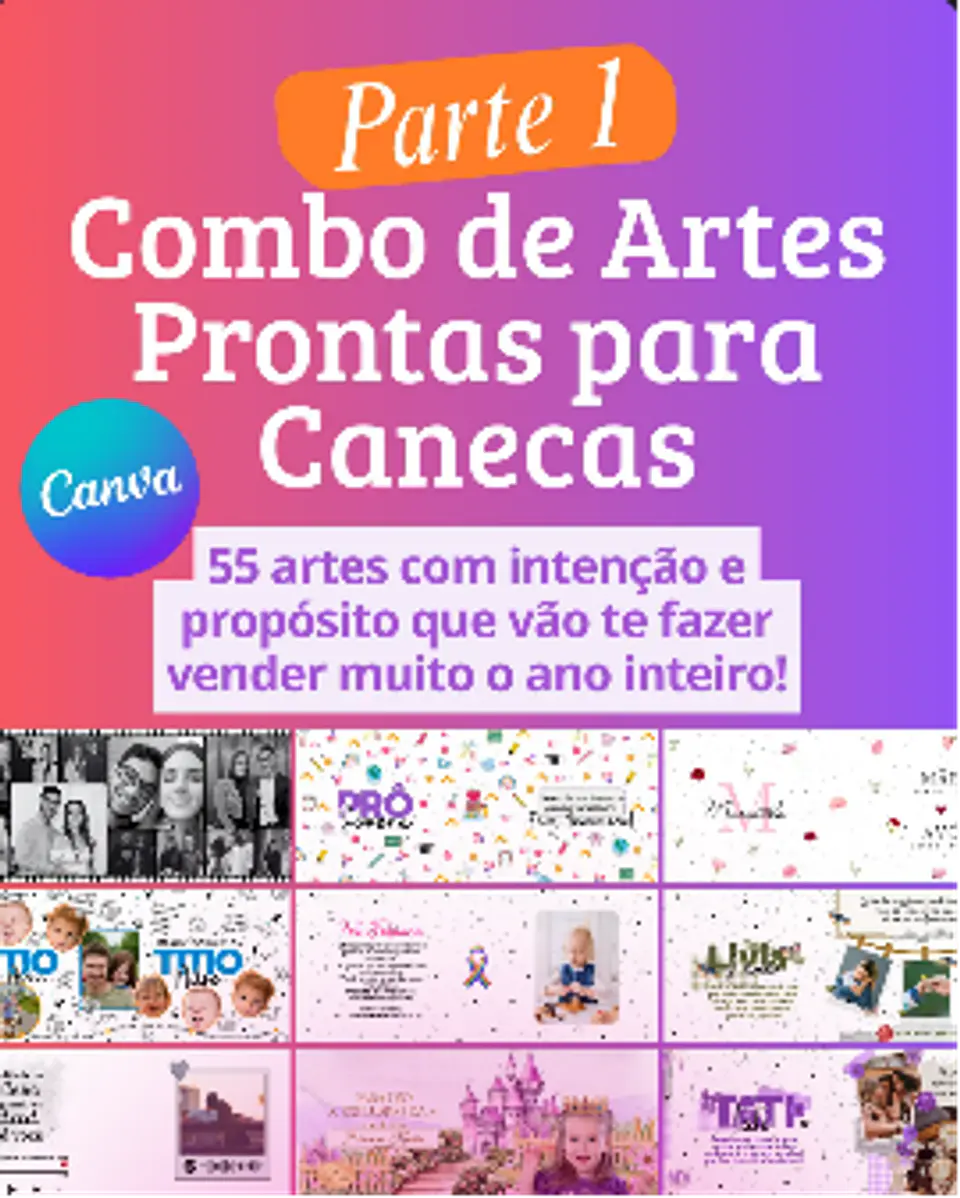 Arquivo Sublimação Pack1 Canecas 1