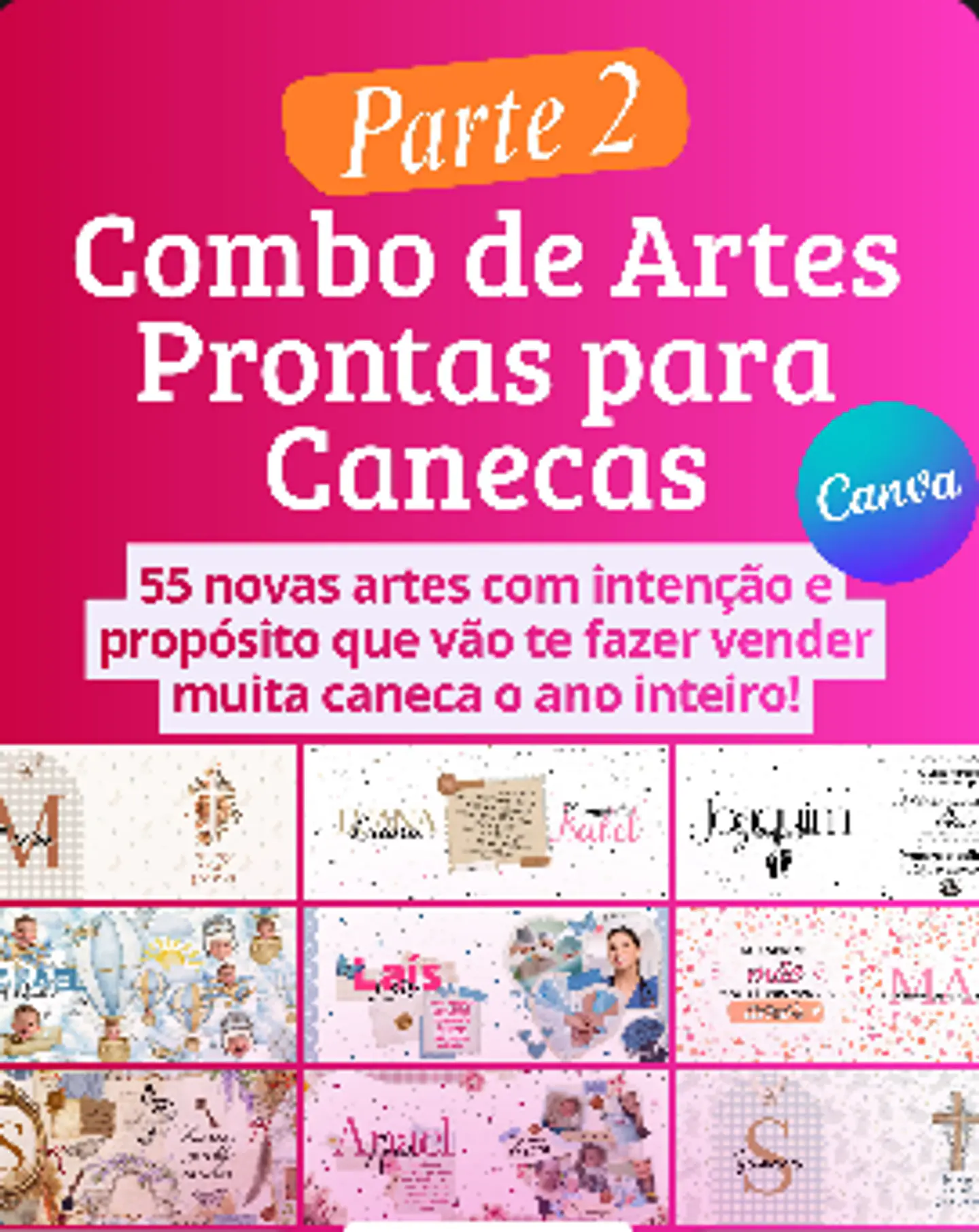 Arquivo Sublimação Pack2 Canecas 1
