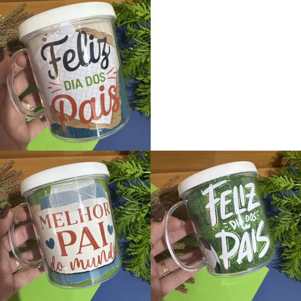 Arquivo Dia dos Pais Rótulo Caneca Acrílica 1