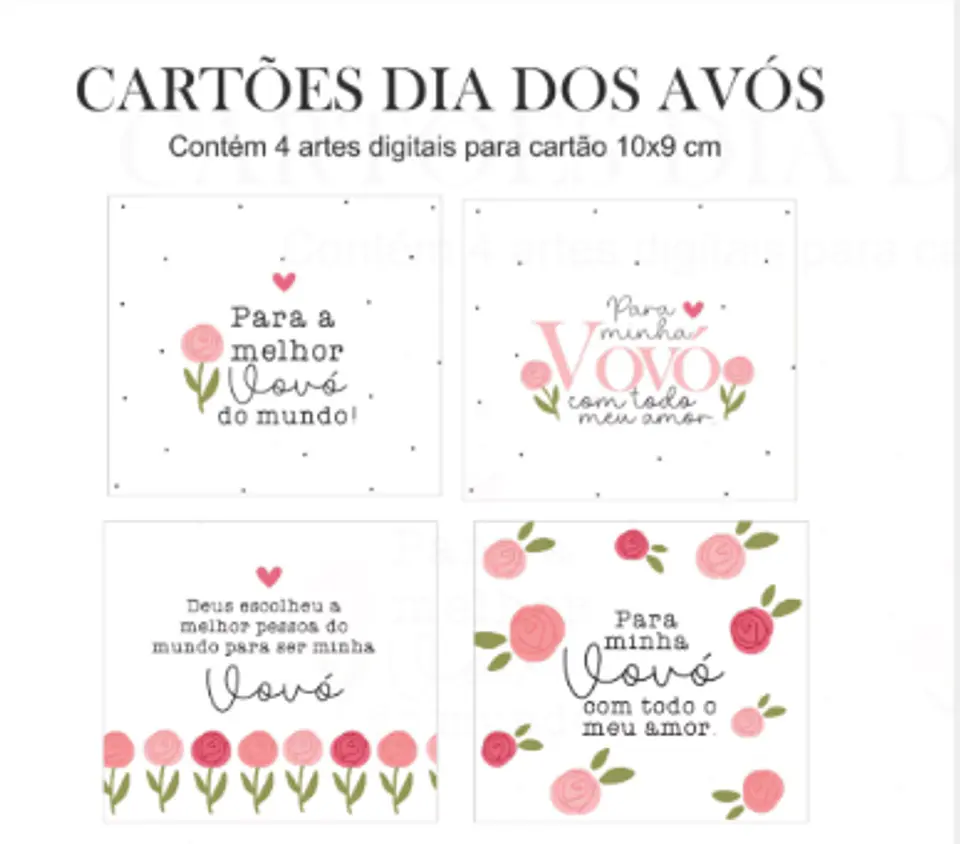 Arquivo Sublimação Arte Cartões Avó 2026 1