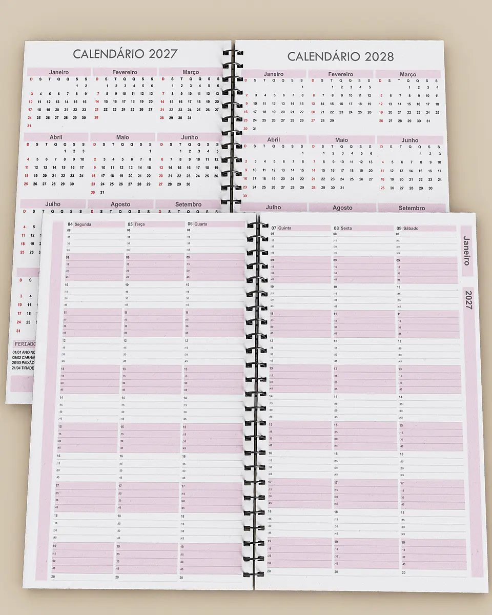 Arquivo Encadernação Kit Agendamento 15min 18x27 2027 3