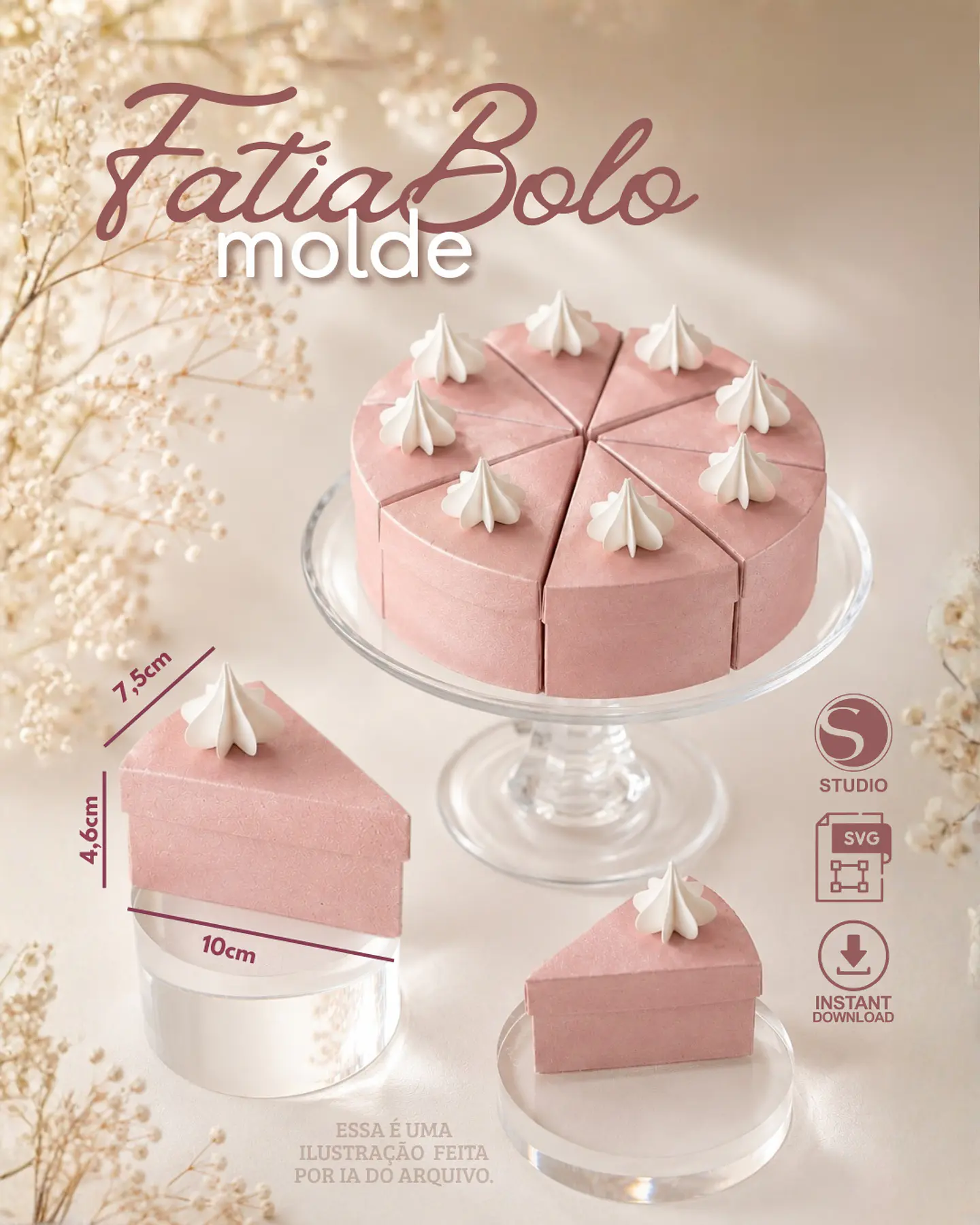 Arquivo de corte Bolo 8 Fatias 1